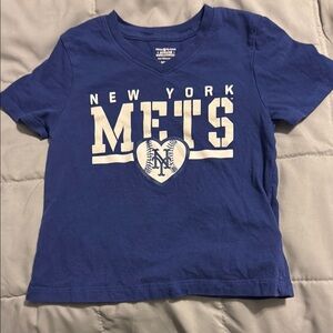 New York Mets Kids Blue T-Shirt. The word Mets looks like it’s glitter.